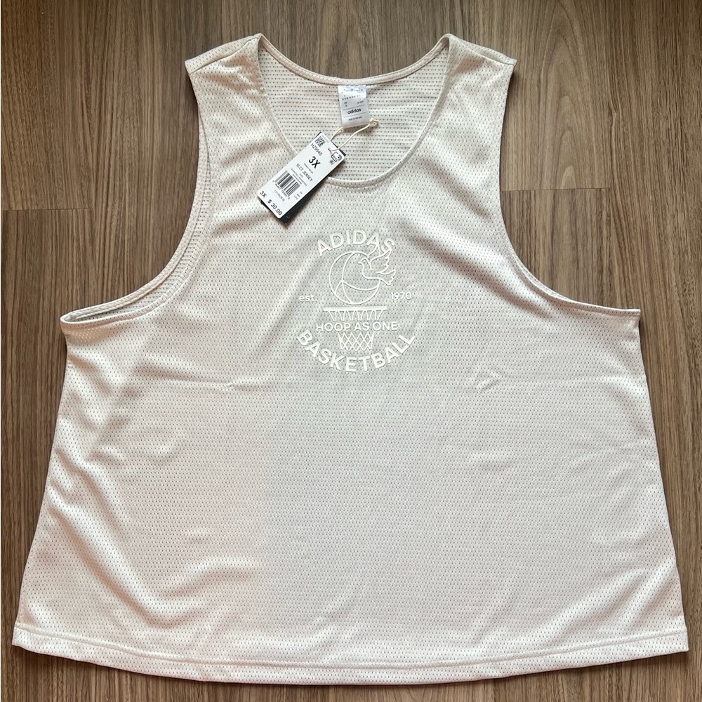 Adidas Women’s Hoop As One Basketball Mesh Tank Top Plus 3X NWT